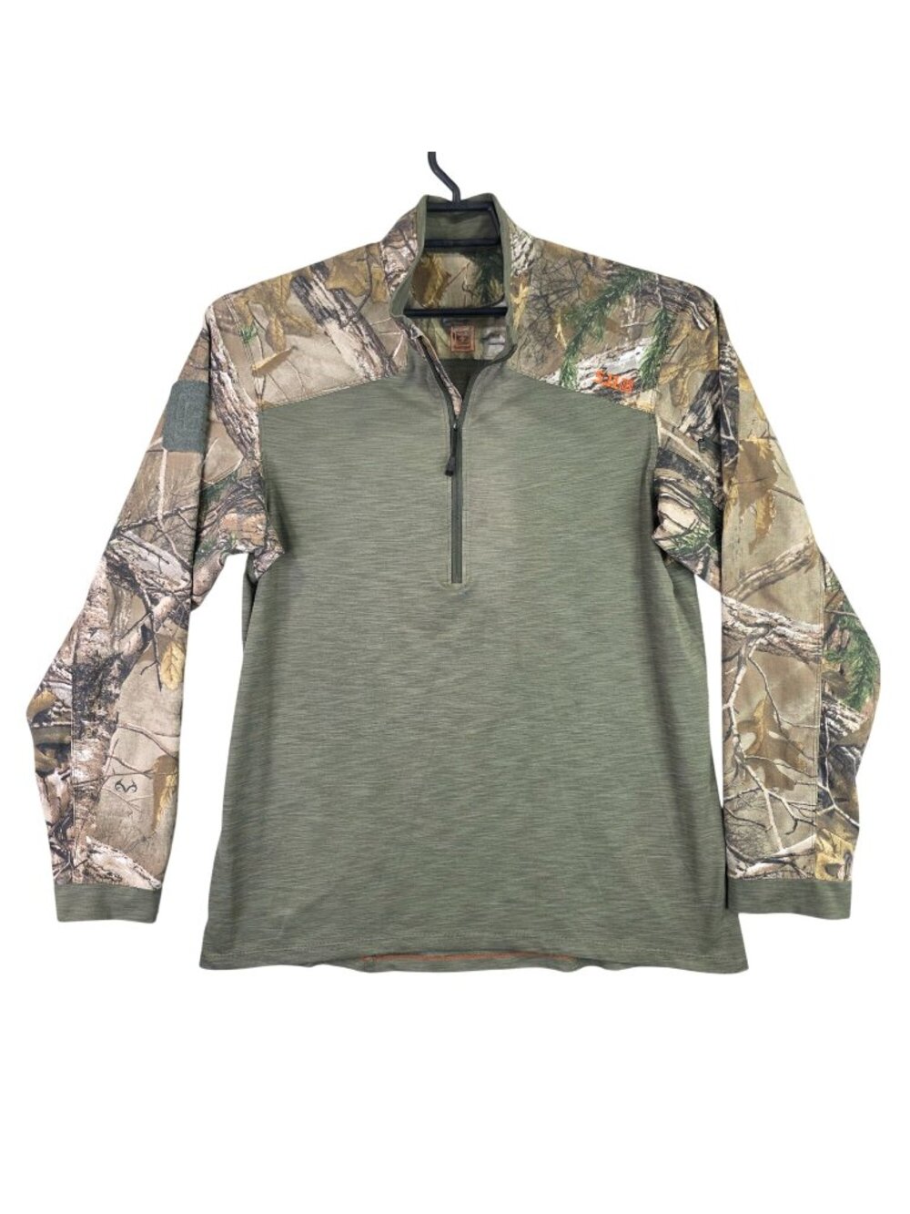 Mens 5.11 Tactical Realtree Green Camo 1/4 Zip Pullover Shirt Long Sleeve Size L